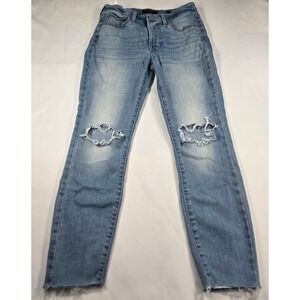 Lucky Brand Bridgette High Rise Skinny Jeans 2/26 Ankle Distressed Ripped‎